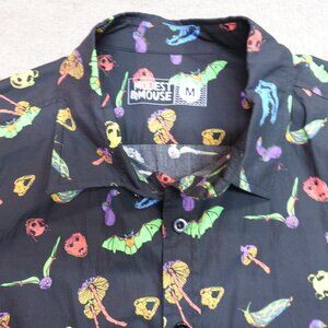 Modest Mouse Mens Shirt Med Black Short Sleeve All Over Print Critters mm